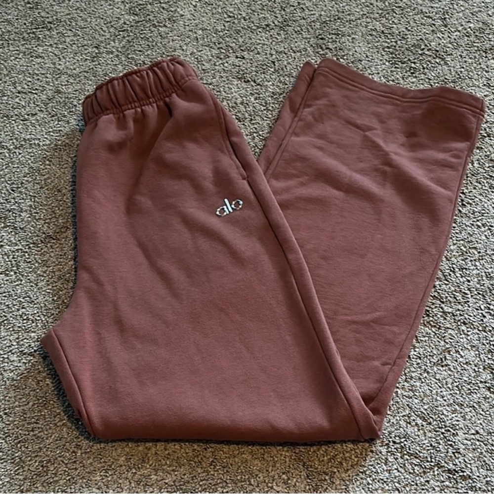 ALO Yoga sweats rust colored